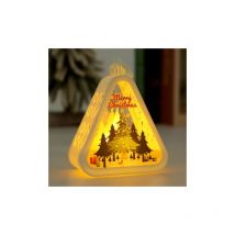 Veilleuse de décoration de Noël rétro, cadeau lumineux, accessoires d'affichage de bureau, lumière d'ambiance (arbre de Noël)