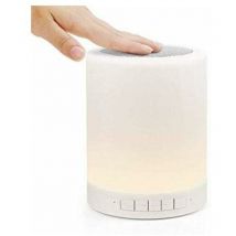 Veilleuse Enceinte bluetooth lumineuse Lampe de chevet tactile fonction lecteur de carte sd