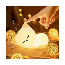 Veilleuse Enfant Chat,Veilleuse Bébé,Veilleuse Bebe Enfant Rechargeable,Veilleuse Bébé led Portable Fille Adulte Garcon,Veilleuse Tactile Silicone