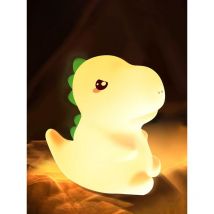 Ladacèe - Veilleuse Enfant Dinosaure,Veilleuse Enfant Bébé Rechargeable,Veilleuse Bebe Fille Garcon Adulte,Veilleuse led Silicone Portable,Lampe