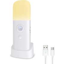 Zolginah Veilleuse Enfant, Lampe Détecteur De Mouvement, Luminosité Ajustable,portable, Rechargeable, Pour Chambre À Coucher, Chambre D'Enfant, Et 