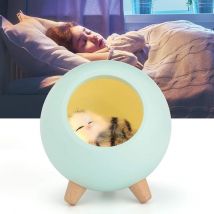 Veilleuse Enfant led, Lampe de Chevet Tactile Rechargeable, Lampe Chat Cadeau pour Femme Enceinte, Enfant, bébé, Vert Fei Yu