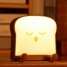 Veilleuse Enfant Veilleuse Bébé Lampe de Chevet, Pain Lampe Mignonne Veilleuse Kawaii, Veilleuse Enfant Rechargeable Cadeau Bebe Fille (sommeil)