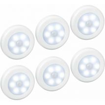 Dazzler - Veilleuse à induction pour corps humain 6LED, éclairage de secours pour armoire, 6PCS, lumière blanche, convient pour armoire, armoire,