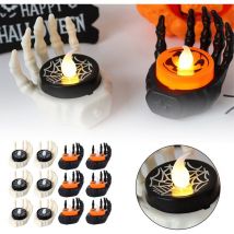 Feiyue - Veilleuse led en forme de citrouille pour Halloween, luminaire décoratif d'intérieur, idéal pour les fêtes