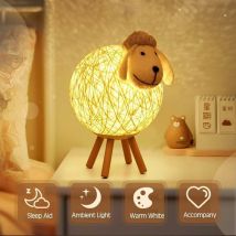 Veilleuse led, lampe de chevet en rotin de mouton, projecteur de veilleuse pour enfants, veilleuse led pour chambre à coucher, chambre de bébé,