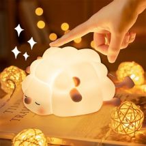 Veilleuse led pour enfants, lampe de chevet led, veilleuse tactile pour enfant, 3 modes d'éclairage avec minuterie de 30 minutes, veilleuse en