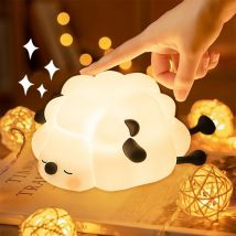 Veilleuse LED pour enfants, lampe de chevet LED, veilleuse tactile pour enfant, 3 modes d'éclairage avec minuterie de 30 minutes, veilleuse en