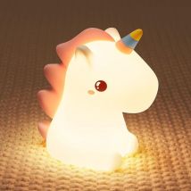 Veilleuse Licorne, Veilleuse Enfant BéBé, Veilleuse Bebe Fille Garcon Adulte, Veilleuse Enfant Rechargeable, Lampe Veilleuse Enfant led Silicone,