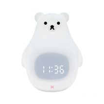Veilleuse ours, réveil mignon pour enfants, lumière parentale portable en silicone doux sans BPA, veilleuse rechargeable par USB pour filles garçons,
