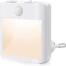 Veilleuse Prise Electriqu-Veilleuse Enfant avec Détecteur de Mouvement-Luminosité réglable,Veilleuse LED(Blanc Chaud/Froid-Réglable),Plug and Play