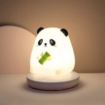 Veilleuse rechargeable pour enfants, belle veilleuse panda 3 couleurs, veilleuse pour bébé, veilleuse pour bébé en silicone souple, lampe de chevet