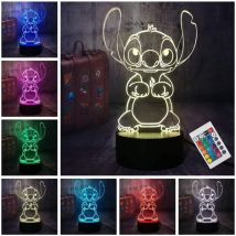 Feiyue - Veilleuse Stitch, Lilo et Stitch Cadeaux Lampe 3D Stitch Jouet