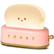 Kcvv - Luz de noche 'Toast', bonita luz nocturna, recargable por usb, programable, lámpara de noche para niñas, decoración para habitación de bebé,