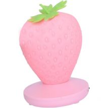 Veilleuse Veilleuse pour enfant en forme de fraise en silicone avec changement de couleur - Rechargeable par usb - 3 modes - Interrupteur tactile