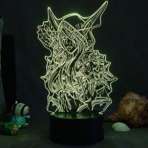 Rapanda - Veilleuse Lampe illusion 3D pour World of Warcraft b Veilleuse 3D avec télécommande tactile 16 couleurs changeantes Cadeau d'anniversaire