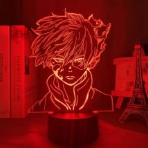 Veilleuse Veilleuse led 3D Anime My Hero Academia pour décoration de chambre Cadeau d'anniversaire Lampe 3D My Hero Academia Rapanda