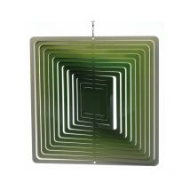 Cellula mobile a vento quadrata verde 30 cm