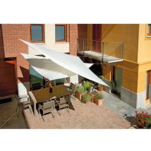 Caesaroo - Tenda Vela Ombreggiante Da Esterno Triangolare 5x5x5 Ecru'