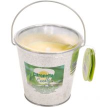 Bougie anti-moustique citronelle avec contenant métallique 160g ø10cm