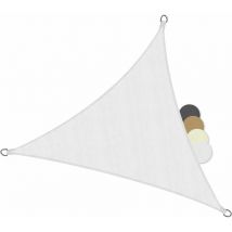 ZVD - Vela de sombra triangular impermeable - Tela de sombra resistente al agua con protección uv, 2 x 2 x 2 m, blanca, para jardín y patio