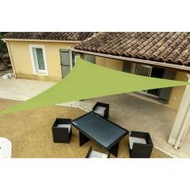 Werka Pro - Vela de sombra triangular verde 3,6 x 3,6 x 3,6 m
