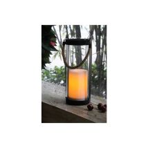 Vela Exterior Solar 10 x 25,4 cm – Metal y Ratán – IP44 – Iluminación para Jardines y Terrazas
