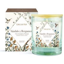 Vela natural Sándalo Bergamota - cera vegetal y aceites esenciales, 200 gr