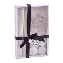 Vela nav. 21,70x13,30x3,80 + portavelas set bl Juinsa