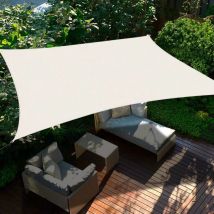 Vela Ombreggiante da Esterno Rettangolare con Quattro Angoli in Tessuto Oxford, Telo Parasole, Rete di Protezione Solare per Giardino, Terrazza,