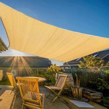 Vela ombreggiante, Vela ombreggiante 4 x 5 M - Tenda da sole da esterno impermeabile Anti-UV per Terrazzo-Giardino-RAPANDA