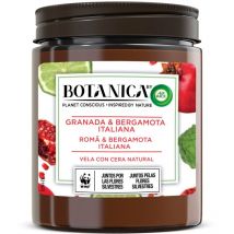 Air Wick - Botanica by Vela Aromática Perfumada, Ambientador Esencia para Casa con Aroma a Granada y Bergamota Italiana - 205gr