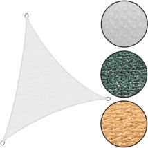 Vela telo ombreggiante triangolare 5x5x5 m in hdpe colore beige con anelli di ancoraggio e corda da giardino esterno Beige 5x5x5 m - Koem