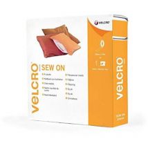 Brand Dischetti riapribili da cucire 20mm x 10m Bianco - Velcro