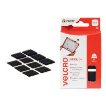 Velcro - Brand 60236 Brand Stick On Squares 25mm Black (Pack 24) VEL60236