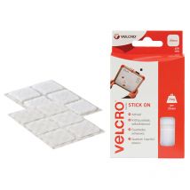 Velcro - Brand 60235 Brand Stick On Squares 25mm White (Pack 24) VEL60235