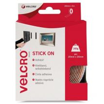 Sticky Hook and Loop Strip 20mmx5m White - Velcro