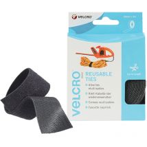 Velcro - Brand one-wrap Reusable Ties 30mm x 5m Black - Black