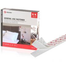 Velcro - Cinta de gancho y bucle adhesiva, blanca, 20mm x 25m