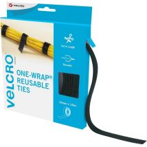 Velcro OneWrap Reusable Ties Black 10mmx15m