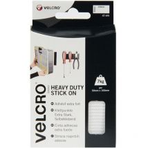 Velcro Velcro Heavy Duty Stick on Strips 50mm X 100mm X2 Sets White