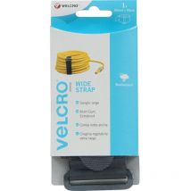 Wide Strap 50mm x 92cm x 1 Strap Black - Velcro