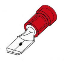 Flachstecker 4,8 mm rot