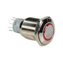 Cherry Switches - Velleman R1610R interruptor eléctrico Interruptor pulsador Níquel, Rojo