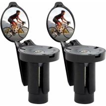 Vélo Retroviseur Trotinette Electrique Retro Miroir Convexe 360° Réglable Rétroviseur Pliable pour Guidon pour Vélo de Route de Montagne 2 PièCes