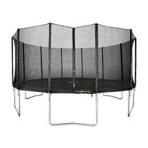 16ft Black Trampoline with Safety Enclosure - Velocity