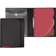 Ringbuch Diamond din A4 Polypropylen schwarz