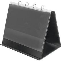 Veloflex - Tischflipchart 4132280 Din A3 Quer 4ringe 10hüllen Schwarz