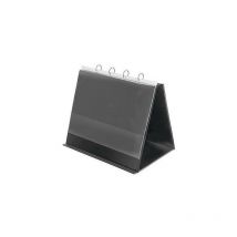 Veloflex - Tischflipchart din A3 quer 4 Ringe Rundmechanik PVC-Folie kartonverstärkt schwarz 10 Hüllen