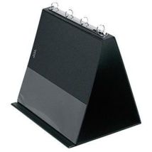 Veloflex - Tischflipchart Din A4 Quer 4 Ringe Rundmechanik Pvc-folie Kartonverstärkt Schwarz 10 Hüllen